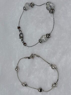 Classic Silver Bracelets Set of 2